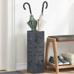 vidaXL Parasolfod med opbevaring Antracit 15,5 x 15,5 x 49 cm Metal