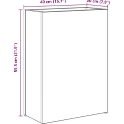vidaXL Parasolfod Røget eg 40 x 20 x 55,5 cm Konstrueret træ