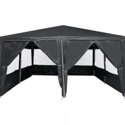 vidaXL Party Tent Antracit 400 x 400 x 266 cm Polyethylen