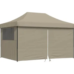 vidaXL Party Tent Gråbrun 292 x 440 x 315 cm Oxford stof