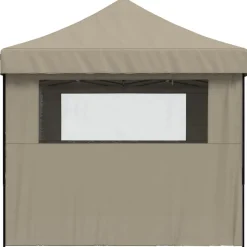 vidaXL Party Tent Gråbrun 292 x 440 x 315 cm Oxford stof