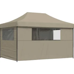 vidaXL Party Tent Gråbrun 292 x 440 x 315 cm Oxford stof