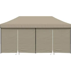 vidaXL Party Tent Gråbrun 292 x 580 x 315 cm Oxford stof