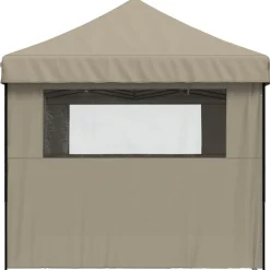 vidaXL Party Tent Gråbrun 292 x 580 x 315 cm Oxford stof