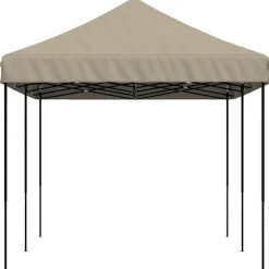 vidaXL Party Tent Gråbrun 292 x 580 x 315 cm Oxford stof