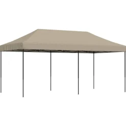 vidaXL Party Tent Gråbrun 292 x 580 x 315 cm Oxford stof