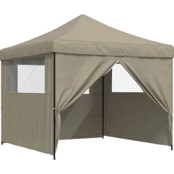 vidaXL Party Tent Gråbrun 292 x 292 x 315 cm Oxford stof
