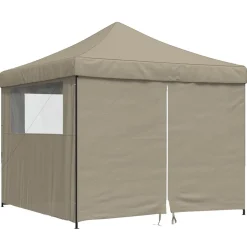 vidaXL Party Tent Gråbrun 292 x 292 x 315 cm Oxford stof