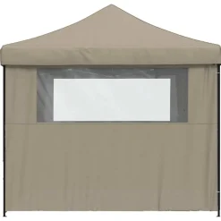 vidaXL Party Tent Gråbrun 292 x 292 x 315 cm Oxford stof