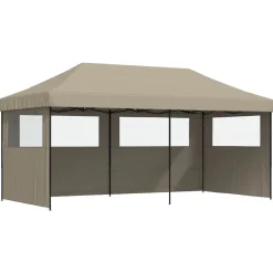 vidaXL Party Tent Gråbrun 292 x 580 x 315 cm Oxford stof