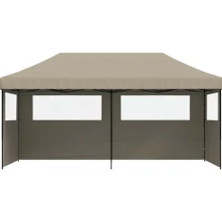 vidaXL Party Tent Gråbrun 292 x 580 x 315 cm Oxford stof