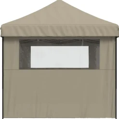 vidaXL Party Tent Gråbrun 292 x 580 x 315 cm Oxford stof
