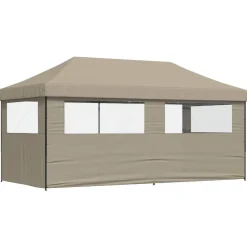vidaXL Party Tent Gråbrun 292 x 580 x 315 cm Oxford stof