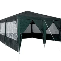 vidaXL Party Tent Grøn 400 x 400 x 266 cm Polyethylen