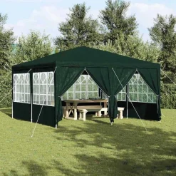 vidaXL Party Tent Grøn 400 x 400 x 266 cm Polyethylen