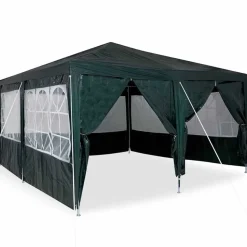 vidaXL Party Tent Grøn 400 x 400 x 266 cm Polyethylen