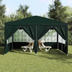 vidaXL Party Tent Grøn 400 x 400 x 266 cm Polyethylen