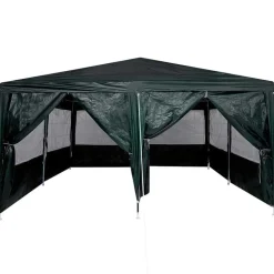 vidaXL Party Tent Grøn 400 x 400 x 266 cm Polyethylen