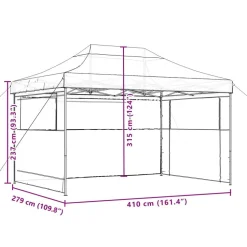 vidaXL Party Tent Grøn 279 x 410 x 315 cm Oxford stof