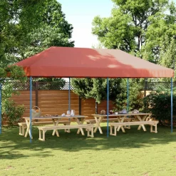 vidaXL Party Tent Terrakotta 292 x 580 x 315 cm Oxford stof