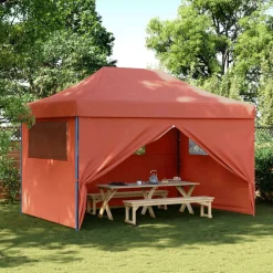 vidaXL Party Tent Terrakotta 279 x 410 x 315 cm Oxford stof