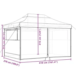 vidaXL Party Tent Terrakotta 279 x 410 x 315 cm Oxford stof
