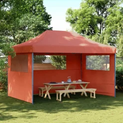 vidaXL Party Tent Terrakotta 292 x 440 x 315 cm Oxford stof