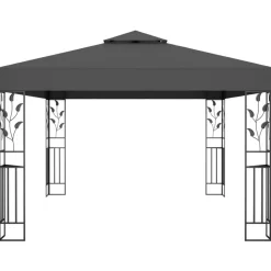 vidaXL pavillon med dobbelt tag 3x4 m antracitgrå