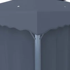 vidaXL pavillon med gardin 4x3 m aluminium antracitgrå