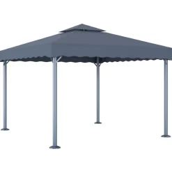 vidaXL pavillon 300x300 cm aluminium antracitgrå