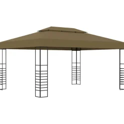 vidaXL pavillon 3x4 m 180 g/m² gråbrun