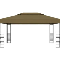 vidaXL pavillon 3x4 m 180 g/m² gråbrun