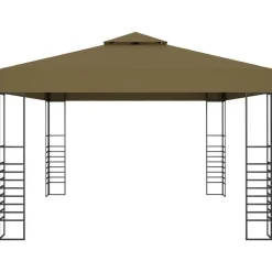 vidaXL pavillon 3x4 m 180 g/m² gråbrun