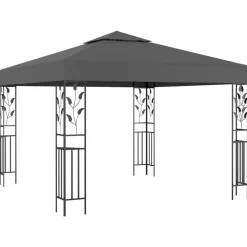 vidaXL pavillon 3x3 m antracitgrå
