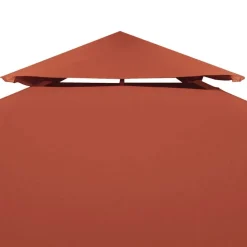 vidaXL pavillontopdække 2 niveauer 3x3 m 310 g/m² terrakotta