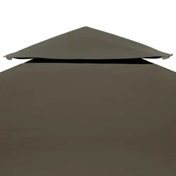 vidaXL pavillontopdække i 2 lag 3x3 m 310 g/m² gråbrun