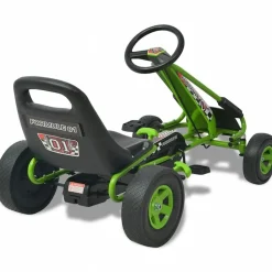vidaXL pedal-gokart med justerbart sæde grøn