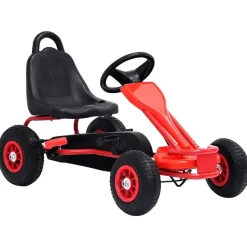 vidaXL pedal-gokart med luftdæk rød