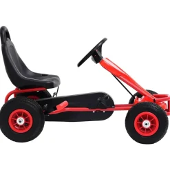 vidaXL pedal-gokart med luftdæk rød