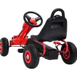 vidaXL pedal-gokart med luftdæk rød