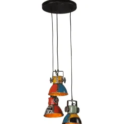 vidaXL pendel 30x30x100 cm 25 W E27 flerfarvet