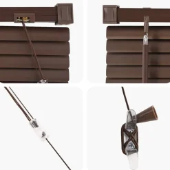vidaXL Persienner Mørk Brun med Mønster 150 x 40 cm PVC