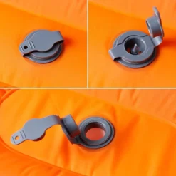 vidaXL 1-personers campingmadras med pude selvoppustelig orange