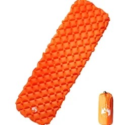 vidaXL 1-personers campingmadras 190x58x6 cm oppustelig orange