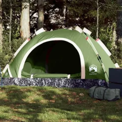 vidaXL 2-personers campingtelt vandtæt quick-release grøn