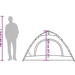 vidaXL 2-personers campingtelt vandtæt quick-release grøn