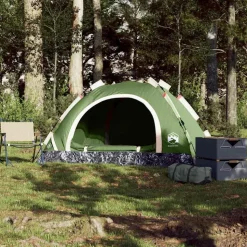 vidaXL 2-personers campingtelt vandtæt quick-release grøn