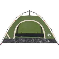 vidaXL 2-personers campingtelt vandtæt quick-release grøn