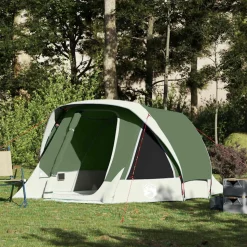 vidaXL 4-personers campingtelt vandtæt grøn
