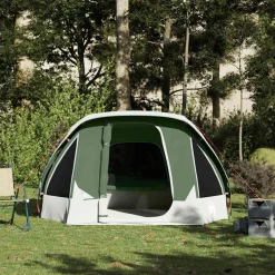 vidaXL 4-personers campingtelt vandtæt grøn